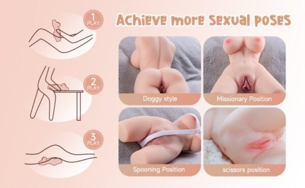 ky1711 SA07 Realistic Half-Body Sex Doll Torso – Life-Like Big Breast & Tight Vagina